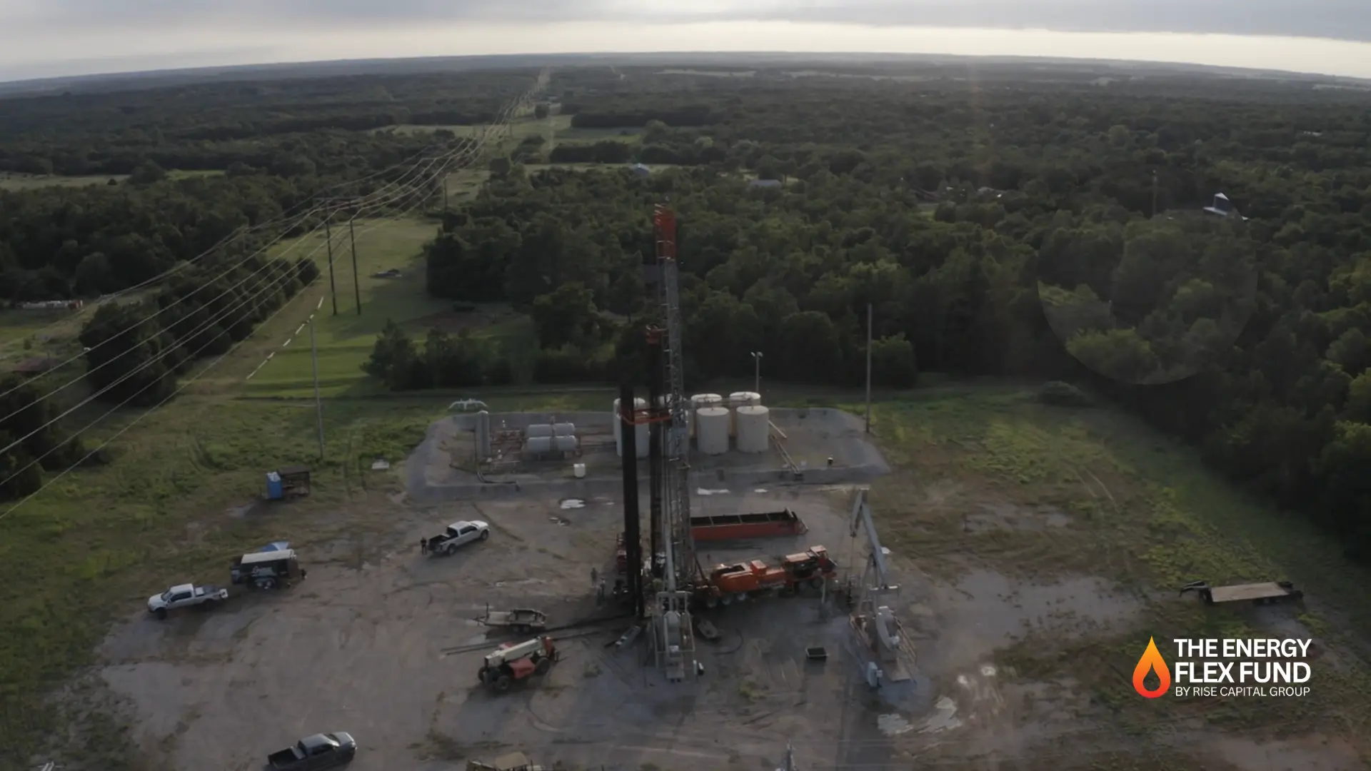 Workover rig and tank battery
